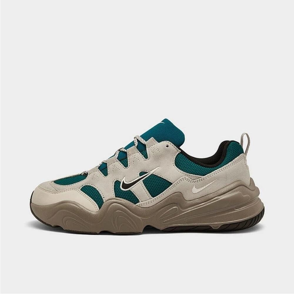 Men Nike Tech Hera Sneaker Shoe FJ9532 110 Light Orewood Geode Teal SIZE 12 VNDS